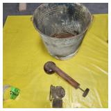 Vintage Miners Lamp, Spra-Well Sprayer, Bucket