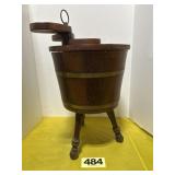 Vintage Sewing Bucket w/Shoe Shine Supplies