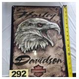 Metal Harley Davidson Eagle Sign,
