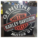 3'x3' Harley Davidson Motor Oil Sign, Canvas