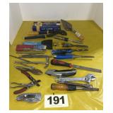 Chisels, Adj. Wrench, Files, Pliers, Putty Knives