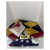 MD Flag; US Flag
