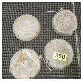 (4) Round Pieces of Solid Lead