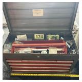 Metal Tool Box w/Contents,