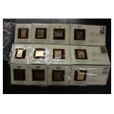 12 Postal Gold Stamp Replicas 12 Postal Gold Stamp Replicas