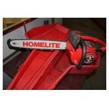 Homelite 16 Inch Chain Saw, Model 10654 W/ Case Homelite 16 Inch Chain Saw, Model 10654 W/ Case