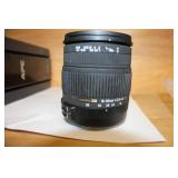 Sigma Camera Lens, Model Dc 18-50mm 1:2.8 - 4.5 Sigma Camera Lens, Model Dc 18-50mm 1:2.8 - 4.5