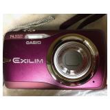 Casio Camera Exilim 14.1 Raspberry In Case