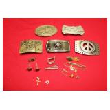 BELT BUCKLES, CUFFLINKS, MISC