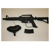 PAINTBALL GUN, MODEL ALPHA BLACK W/HOPP
