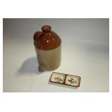 Clay Pitcher And Dish