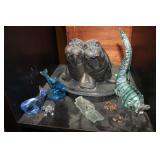 Glass And Metal Figures