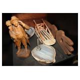 Wood Figures, Stone Pen Holder