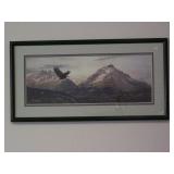 Art Titled Mountains And Eagle