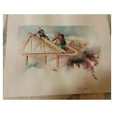 Painting Of Roof Framing