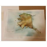 Painting Of State Of Alaska