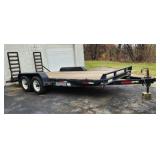 2009 Sure Trac 16' x 7' dual axle trailer wooden