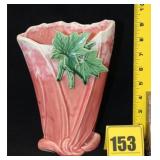 McCoy 9' Vase with Applied Leaves McCoy 9' Vase with Applied Leaves