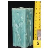 10 1/2' Aqua Leaf & Berry Vase 1941 10 1/2' Aqua Leaf & Berry Vase 1941