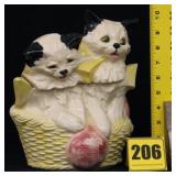 McCoy Two Kittens in a Basket Cookie Jar McCoy Two Kittens in a Basket Cookie Jar