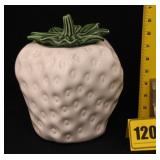 McCoy White Strawberry Cookie Jar McCoy White Strawberry Cookie Jar