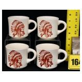 4 McCoy Indian Mugs 4 McCoy Indian Mugs