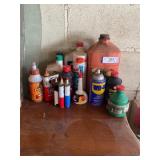 Lot of outdoor chemicals