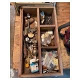 Lot of assorted nails, screws, night lights