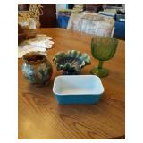 pottery and glass
