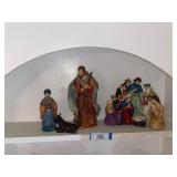 Religious scene figurines