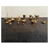 Miniature brass kitchen items