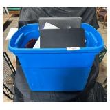 Tote of Office Supplies