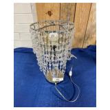 White lamp dangling beads light