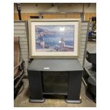 Picture and media cabinet