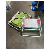 Folding beach chairs