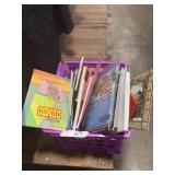 Crate with children books