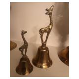 Brass giraffes bells