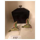Global Views, Inc. Box with lid and hummingbirds