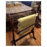 Quilt rack and afghan