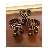 Zebra print bowls