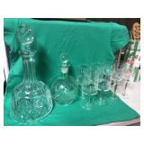 Decanters and stemware