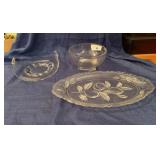 Glass serving bowls
