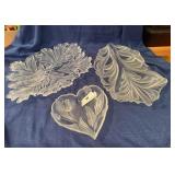 Glass serving dishes