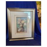 Framed Matted Floral Art