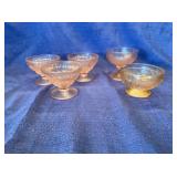 Pink glass sherbet dishes