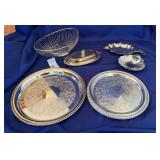 Silverplated serving items