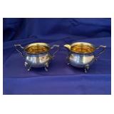 Sterling cream and sugar dishes