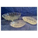 Glass serving dishes