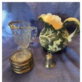 Coaster, pitchers and bell