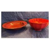 Red bowls